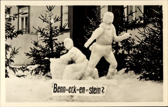 PC Benneckenstein Oberharz am Brocken, snow sculpture, origin of the place name, legend