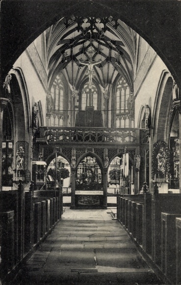 Postcard Kiedrich in the Rheingau Taunus, St. Valentinus Church