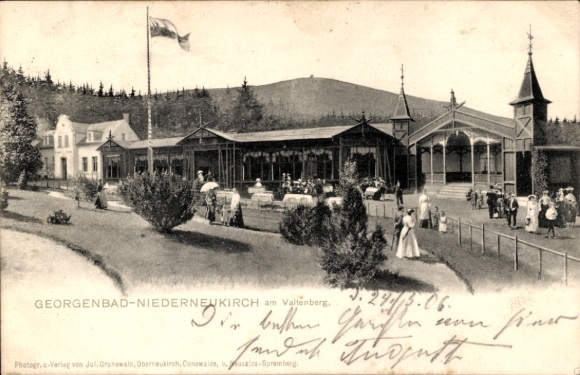 Postcard Niederneukirch Neukirch in the Lausitz, Georgenbad, Valtenberg