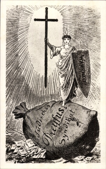 Judaika Postcard Jewish Dreyfus Syndicate, Truth, Dreyfus Affair