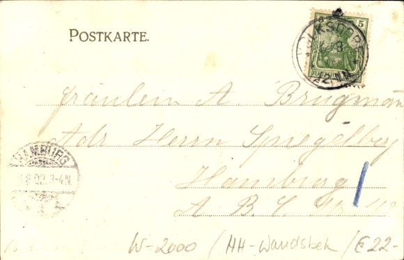 Postcard Hamburg Mitte Horn, Hotel Waldesruh