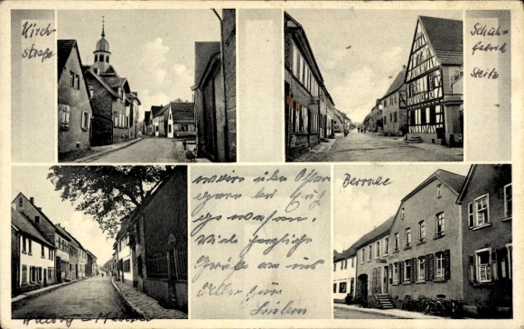 Ak Marnheim im Donnersbergkreis Pfalz, Kirchstraße, Schuhfabrik Steitz, Gasthaus Berrsche