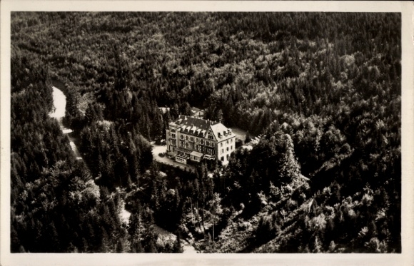 Postcard Bühl in Baden Schwarzwald, Friedrich-Hilda-Heim, aerial photograph