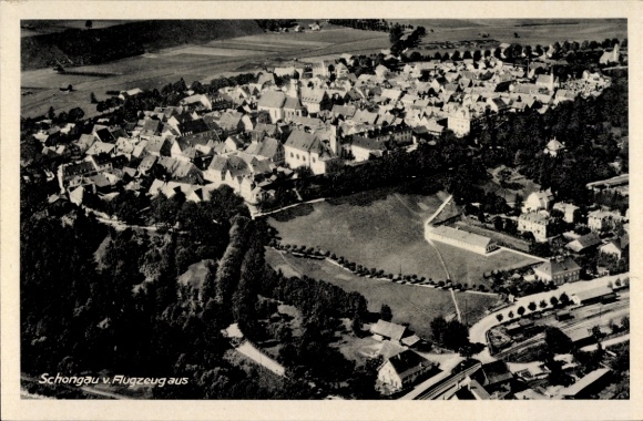 Ak Schongau in Opper-Beieren, luchtfotografie, stadspanorama