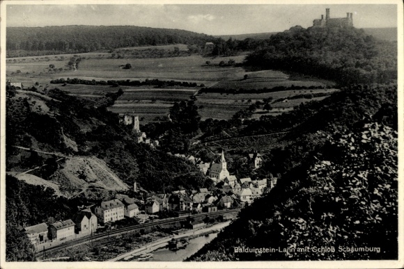 PC Balduinstein an der Lahn, Schaumburg Castle, partial view