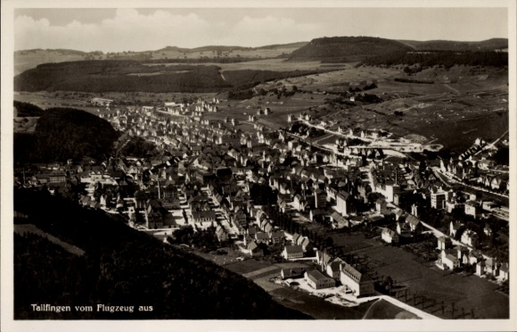 Postcard Tailfingen Albstadt in the Zollernalbkreis Württemberg, aerial photograph
