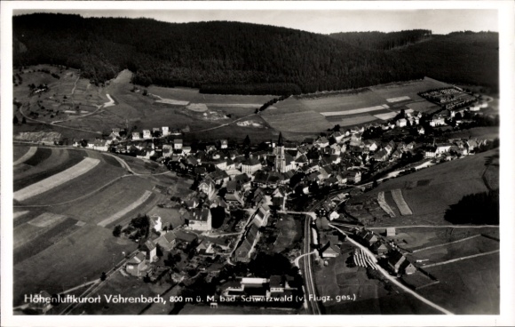 Ak Vöhrenbach im Schwarzwald Baden, Fliegeraufnahme