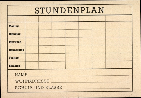 Timetable School items Office supplies Bartak Bregenz - Hole punch stapler around 1960