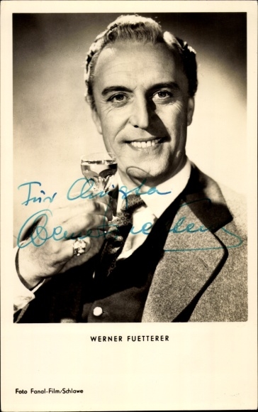 Ak Schauspieler Werner Fuetterer, Portrait, Autogramm