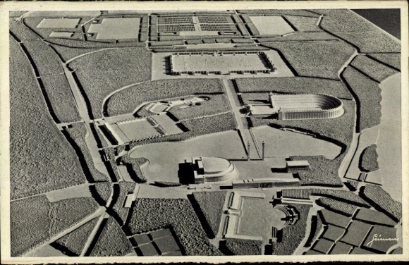 Postcard Nuremberg, Nazi Party Rally Grounds, model