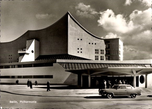 Ak Berlin, Reichsluftfahrtministerium, Philharmonie, modernistische Architektur, 1950er Jahre, Au