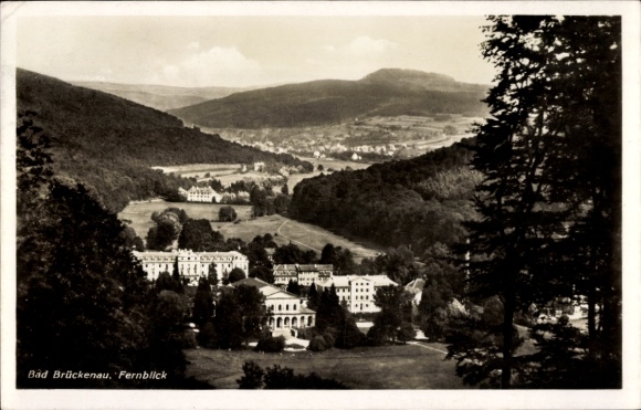 Postcard Bad Brückenau in Sinntal Lower Franconia, general view