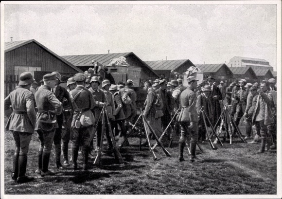 Sammelbild Deutschland erwacht 16, SA alarmbereit gg. Marxisten, München Oberwiesenfeld 1. Mai 1923