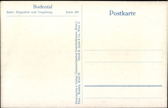 Postcard Bodental Carinthia, partial view