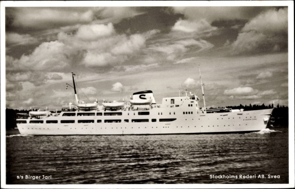 Ak Stoom boot SS Birger Jarl, Stockholms Rederi Ab Svea