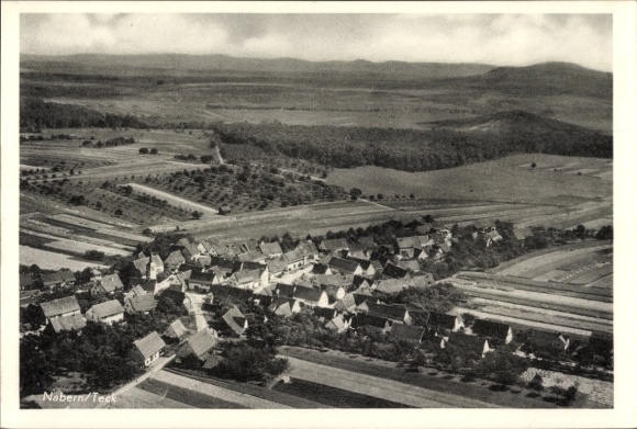 Postcard Nabern Kirchheim unter Teck Württemberg, aerial photograph
