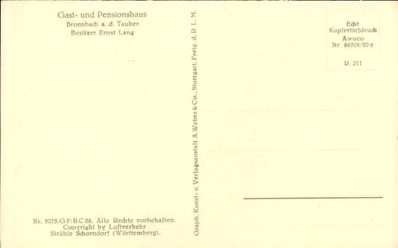 Postcard Bronnbach Reicholzheim Wertheim im Main Tauber Kreis, aerial photograph