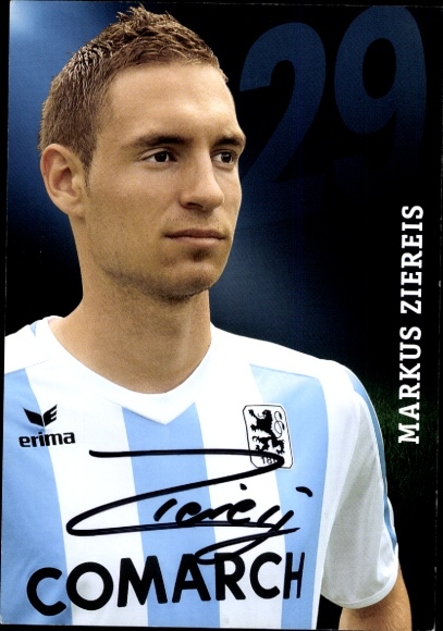 Autogrammkarte Fußballer Markus Ziereis, TSV 1860 München, Autogramm