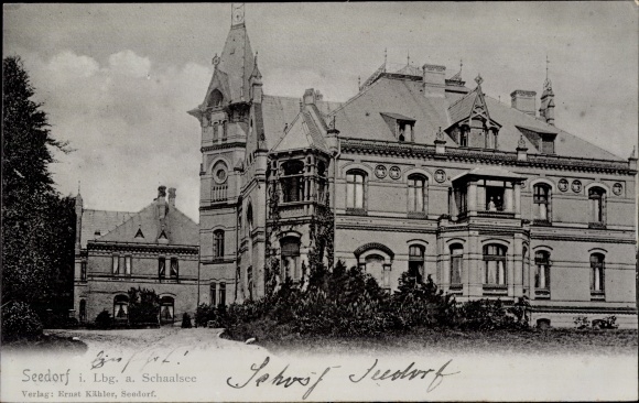 Postcard Seedorf in Lauenburg, view of the Seehof am Schaalsee