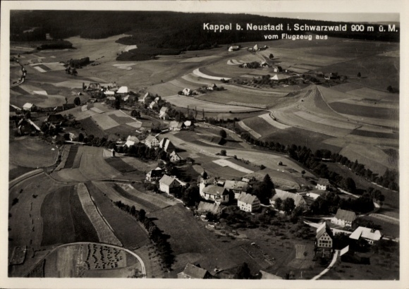 Ak Kappel Lenzkirch im Schwarzwald, Luftaufnahme