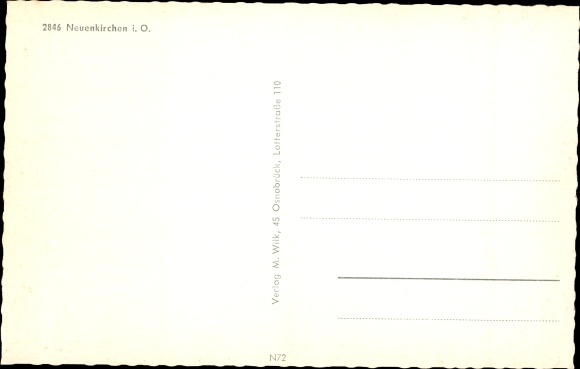 Postcard Neuenkirchen Vörden in Oldenburg, Specialist Clinic Clemens August Foundation