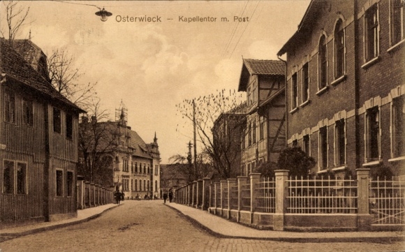 Postcard Osterwieck am Harz, Chapel Gate, Post