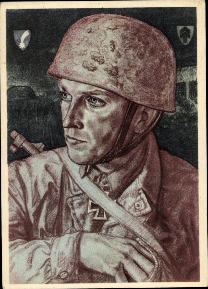 Artist PC Willrich, Wolfgang, paratrooper Captain Witzig, Knight's Cross holder, VDA P1 R10 No. 5