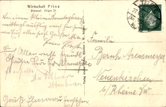 Postcard Westbevern Telgte in Westphalia, Haus Langen