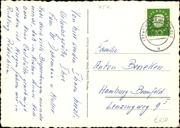 Postcard Mülheim an der Ruhr, castle, town hall, water station, flower clock