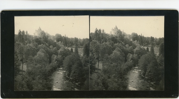 Stereo photo Chastellux-sur-Cure Yonne, Chateau de Chastellux