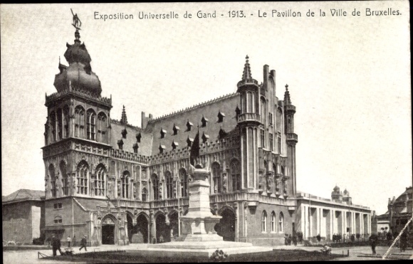 Postcard Gent East Flanders, World Exhibition, Pavilion of the City of Brussels