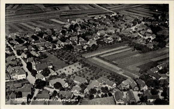Postcard Marlen Kehl am Rhein, aerial photograph
