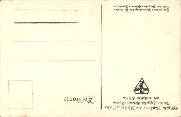 Artist Postcard Amtsberg, Otto, Zeppelin Eckener donation, waving man, airship