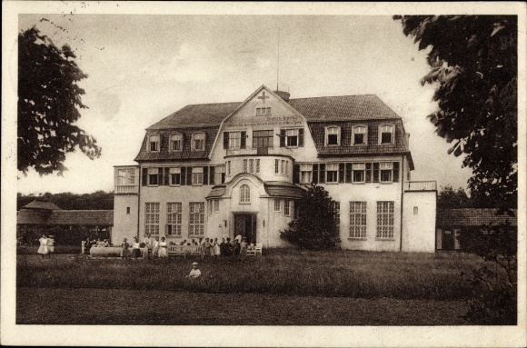 Postcard Nordholz Wurster North Sea Coast, children&#39;s home of the German Red Cross