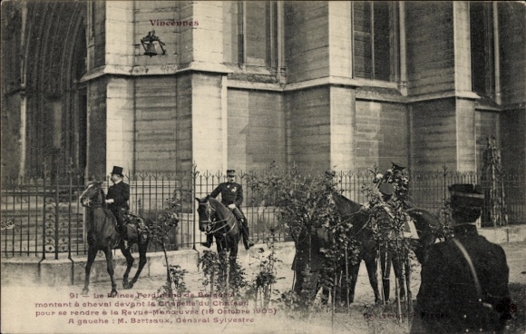 PC Vincennes Val de Marne, Revue-Maneuver, M. Berteaux, General Sylvestre, 1905