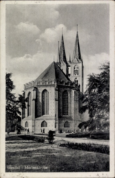 Ak Stendal in Sachsen Anhalt, Ansicht der Marienkirche