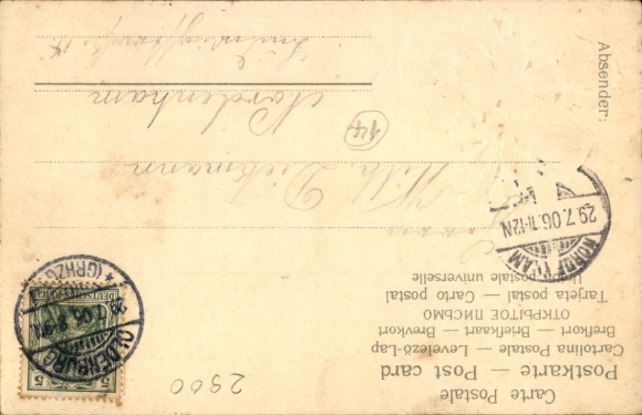 Embossed passepartout PC Oldenburg in Holstein, Frieda's Peace Foundation
