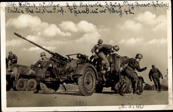 Ak Deutsche Wehrmacht, Alarm, Flak geht in Stellung