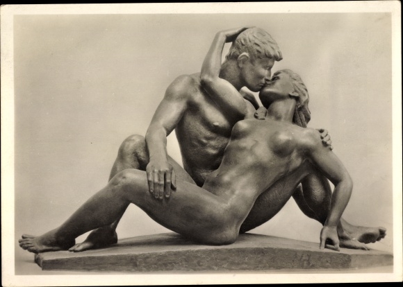 Postcard plastic lovers, Anton Greuel, HDK 451