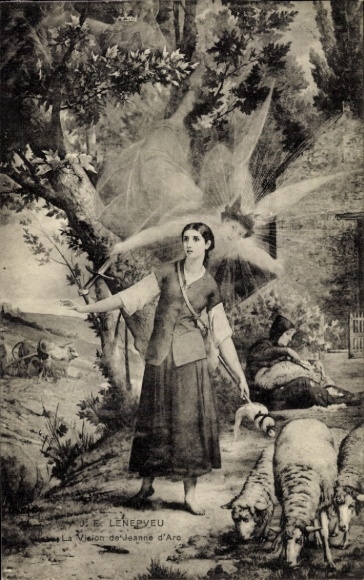 Artist CPA Lenepveu, JE, Vision de Joan of Arc