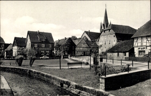 Postcard Bodenfelde an der Weser, Reiherbachplatz