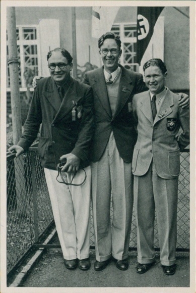 Collector's picture Olympics 1936, target pistol shooting, Torsten Ullmann, Krempel, Jamonnieres