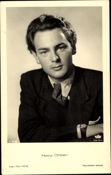 Postcard actor Heinz Ohlsen, portrait, suit