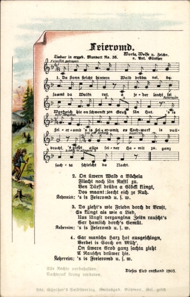 Song Postcard Feieromd, Anton Günther