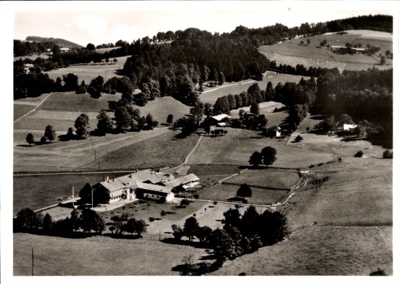 Ak Miesbach in Oberbayern, Großthaler Hof, Fliegeraufnahme