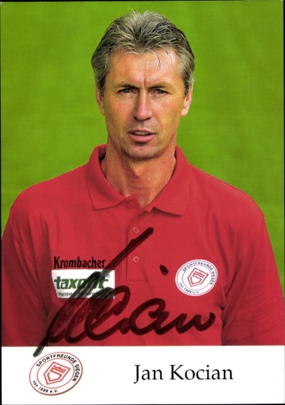 Autograph card coach Jan Kocian, Sportfreunde Siegen, autograph