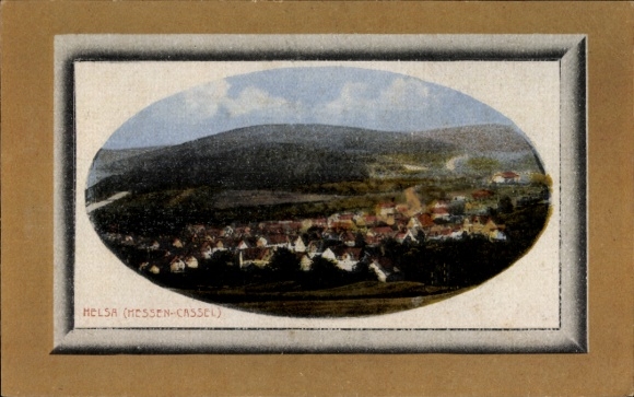 Postcard Helsa in Hessen, Panorama