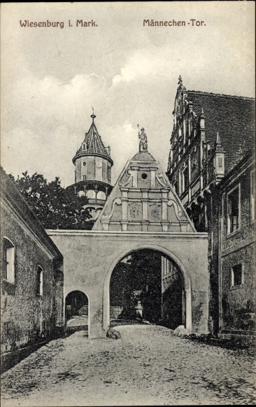 Ak Wiesenburg in der Mark, Männechenpoort, toren