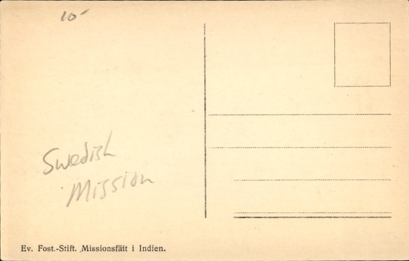 Postcard Harrai India, Swedish Mission, Missionary Residence