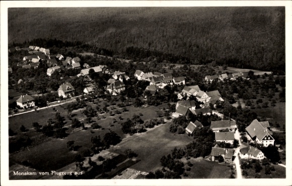 Postcard Monakam Bad Liebenzell in the Black Forest, view from the plane